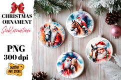 Christmas ornament sublimation. Santa Claus sublimation Product Image 1