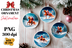 Christmas ornament sublimation. Santa Claus sublimation Product Image 1