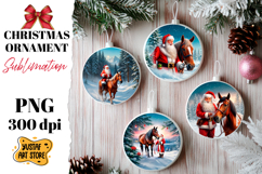 Christmas ornament sublimation. Santa Claus sublimation Product Image 1