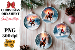 Christmas ornament sublimation. Santa Claus sublimation Product Image 1