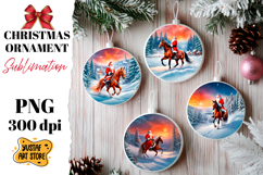 Christmas ornament sublimation. Santa Claus sublimation Product Image 1