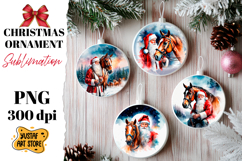 Christmas ornament sublimation. Santa Claus sublimation Product Image 1