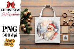 Christmas sublimation design. Santa Claus in winter forest Product Image 1