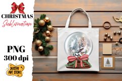 Christmas snow globe sublimation. Christmas house design Product Image 1
