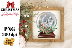 Christmas snow globe sublimation bundle. 8 christmas clipart Product Image 4