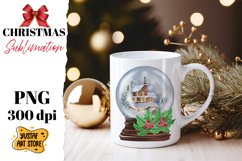 Christmas snow globe sublimation bundle. 8 christmas clipart Product Image 7