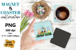 Easter magnet sublimation/Easter coaster sublimation gnome Product Image 1