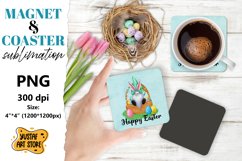 Easter magnet sublimation/Easter coaster sublimation gnome Product Image 1