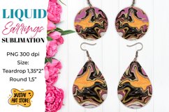 Earrings Sublimation Bundle. Teardrop and Round 30 design Product Image 5