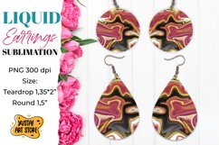 Earrings Sublimation Bundle. Teardrop and Round 30 design Product Image 7