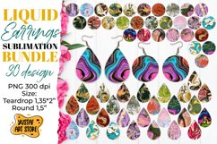 Earrings Sublimation Bundle. Teardrop and Round 30 design Product Image 1