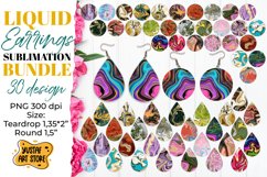 Earrings Sublimation Bundle. Teardrop and Round 30 design Product Image 1