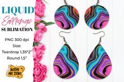 Earrings Sublimation Bundle. Teardrop and Round 30 design Product Image 17