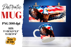 Patriotic sublimation mug wrap. Product Image 1