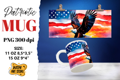 Patriotic sublimation mug wrap. Product Image 1