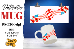 Patriotic sublimation mug wrap. Product Image 1