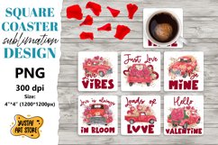 Valentine coaster sublimation bundle.Valentine truck coaster Product Image 1