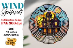 Halloween Stained glass wind spinner sublimation design Product Image 1