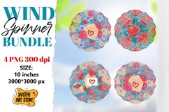 Valentine wind spinner sublimation design. 4 wind spinner Product Image 1