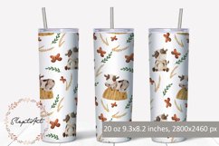 Watercolor baby cow 20 oz skinny tumbler design PNG Product Image 1