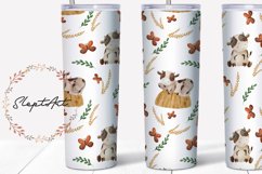 Watercolor baby cow 20 oz skinny tumbler design PNG Product Image 3