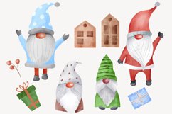 Watercolor christmas gnome clipart, Scandinavian gnomes PNG Product Image 3