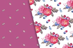 GEMS &amp; FLOWERS - 10 digital papers Product Image 3