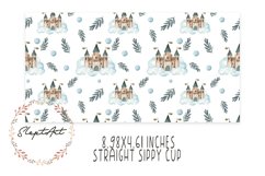 Watercolor Fairy castle 12 oz sippy cup design sublimation Product Image 2