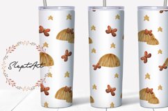 Watercolor baby cow 20 oz skinny tumbler design PNG Product Image 3