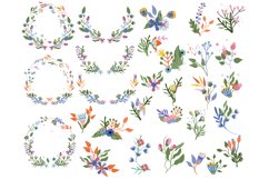 Flower wreath clipart,Floral clipart,Digital bouquet clipart Product Image 2