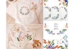 Flower wreath clipart,Floral clipart,Digital bouquet clipart Product Image 3