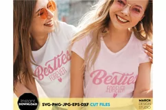 Bestie Heart SVG PNG | Besties Clipart | Besties Forever Product Image 5