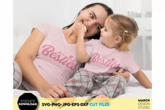 Besties SVG, PNG | Best Friends SVG | Mommy and Me Shirt Product Image 7
