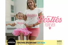 Bestie Heart SVG PNG | Besties Clipart | Besties Forever Product Image 2