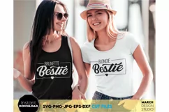 blonde and brunette | besties heart svg | besties shirts Product Image 4