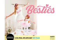 Besties SVG, PNG | Best Friends SVG | Mommy and Me Shirt Product Image 3