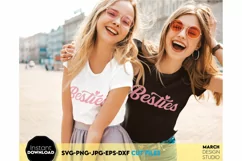 Besties SVG, PNG | Best Friends SVG | Mommy and Me Shirt Product Image 2