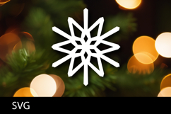 SVG file Snowflake laser cut. Christmas cut file. Product Image 1