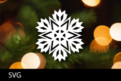 SVG file Snowflake laser cut. Christmas cut file. Product Image 1