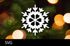SVG file Snowflake laser cut. Christmas cut file. Product Image 1