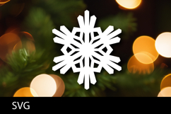 SVG file Snowflake laser cut. Christmas cut file. Product Image 1