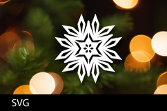 SVG file Snowflake laser cut. Christmas cut file. Product Image 1