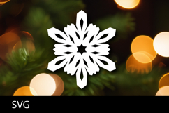 SVG file Snowflake laser cut. Christmas cut file. Product Image 1