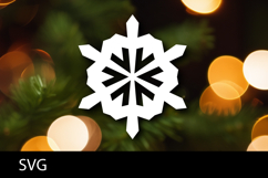SVG file Snowflake laser cut. Christmas cut file. Product Image 1