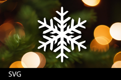 SVG file Snowflake laser cut. Christmas cut file. Product Image 1