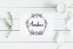 Floral Wreath Svg. Hearts and Leaves Frame Png Clipart. Product Image 2