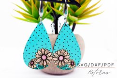 Flower Dots Earrings Digital Download Product Image 1
