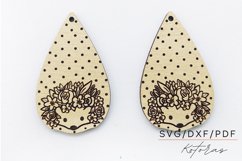 Hedgehog Flower Earrings Digital Download Product Image 2
