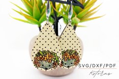 Hedgehog Flower Earrings Digital Download Product Image 1