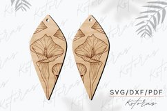 Flower Engraved Earrings Digital Download Product Image 4